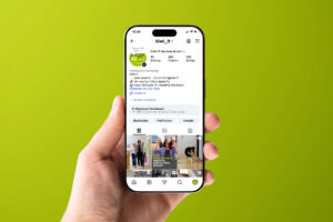 Mockup des Social Media Feeds von KiWi IT