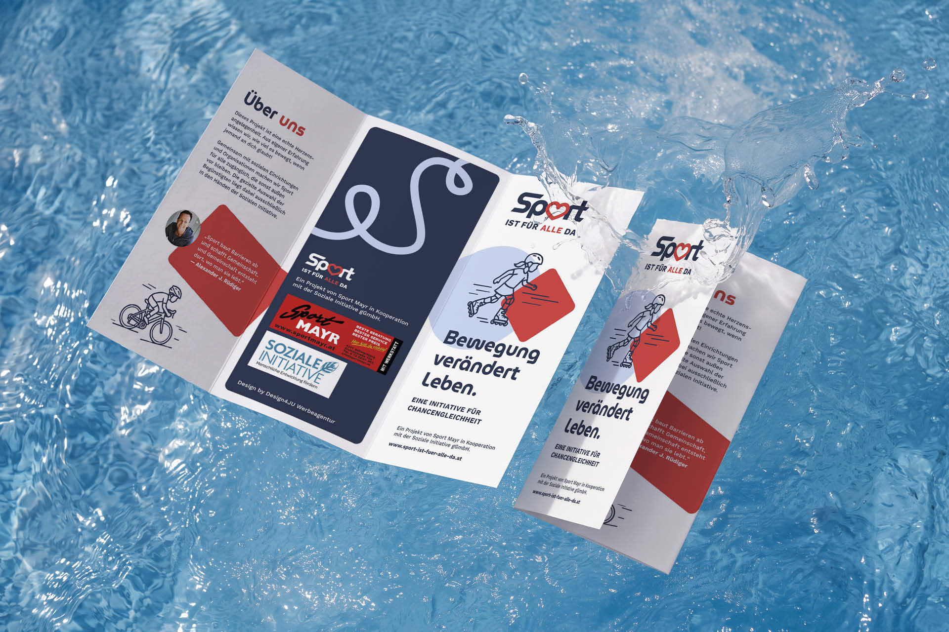 Mockup von Folder-Design für Sport ist für alle da