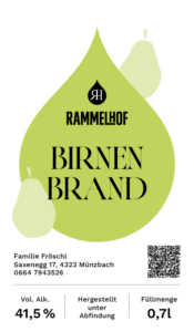 Etikette-Design für Birnen Brand