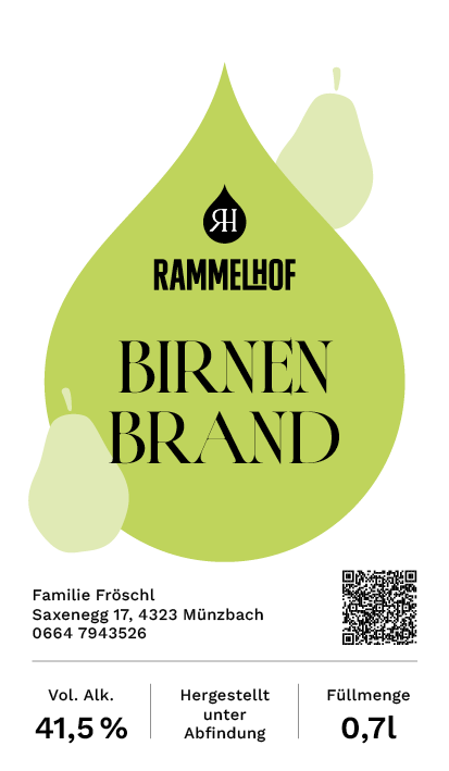 Etikette-Design für Birnen Brand