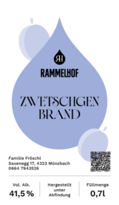 Etikette-Design für Zwetschgen Brand