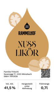 Etikette-Design für Nuss Likör