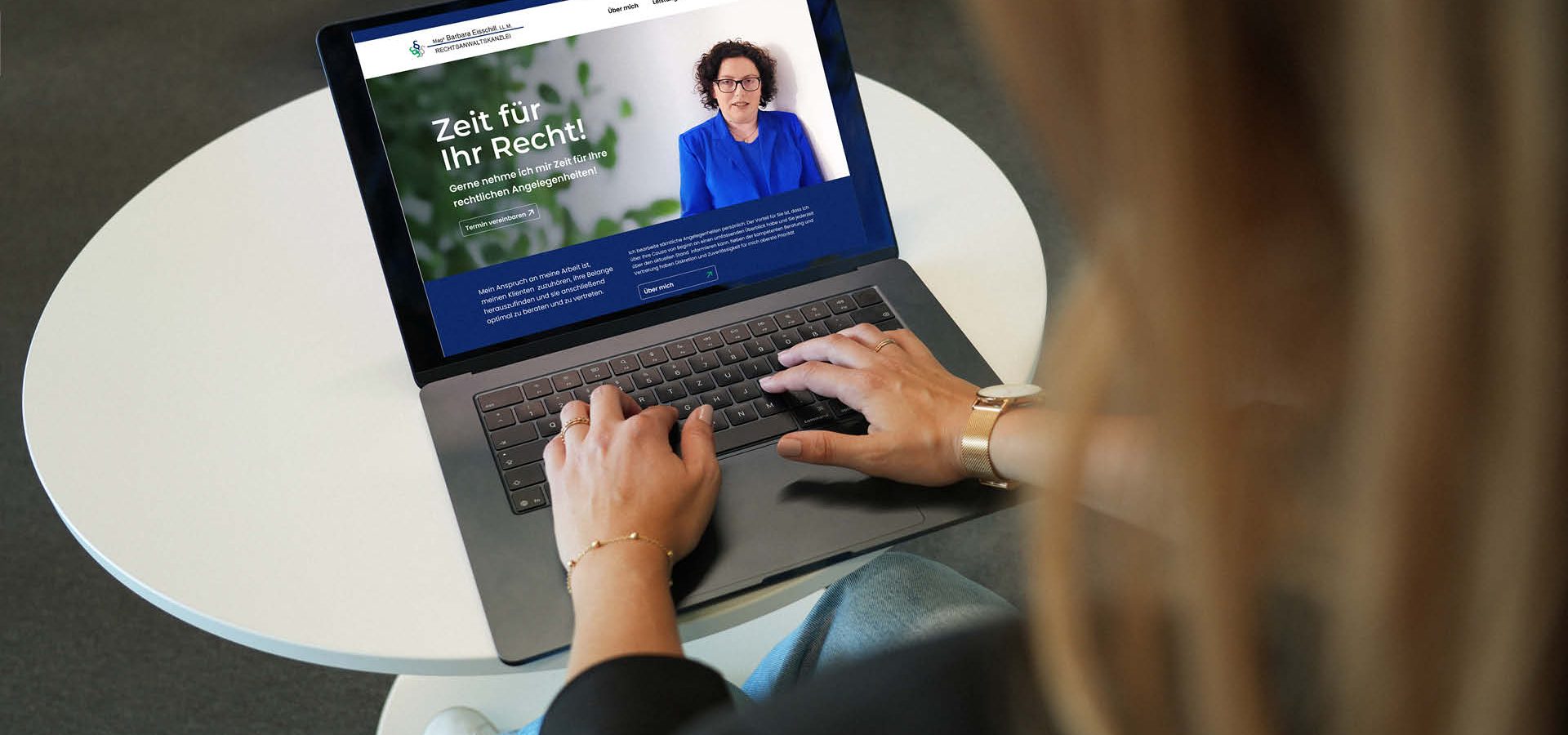 Mockup einer Website